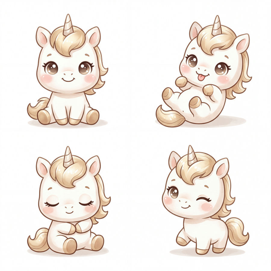 Chibi Ngựa, Unicorn, Ngựa Sinh Nhật (45)