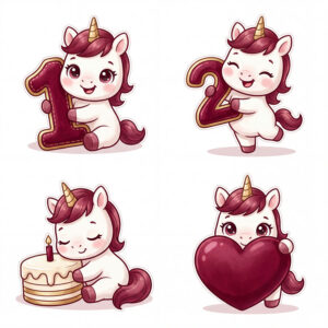 Chibi Ngựa, Unicorn, Ngựa Sinh Nhật  (46)