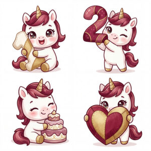 Chibi Ngựa, Unicorn, Ngựa Sinh Nhật  (48)