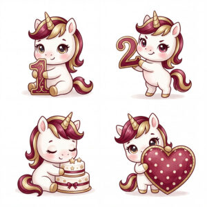 Chibi Ngựa, Unicorn, Ngựa Sinh Nhật  (50)