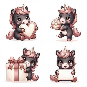 Chibi Ngựa, Unicorn, Ngựa Sinh Nhật  (51)