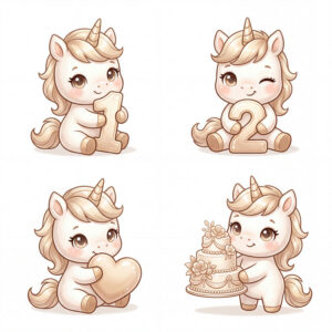 Chibi Ngựa, Unicorn, Ngựa Sinh Nhật  (52)