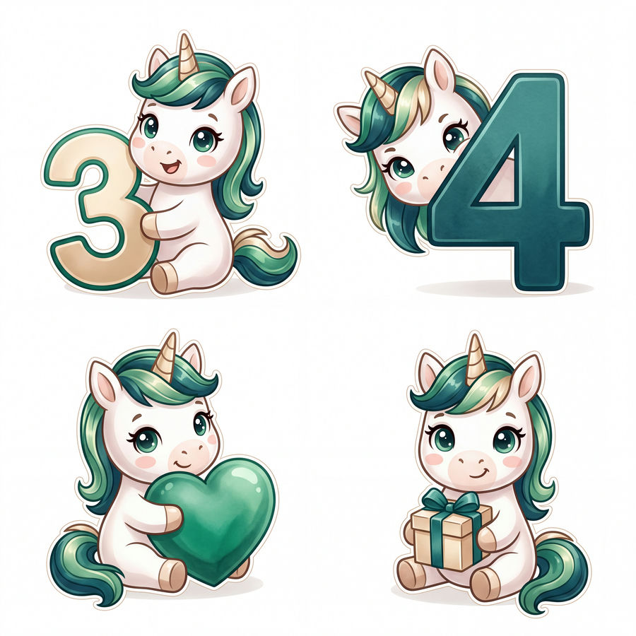 Chibi Ngựa, Unicorn, Ngựa Sinh Nhật (53)