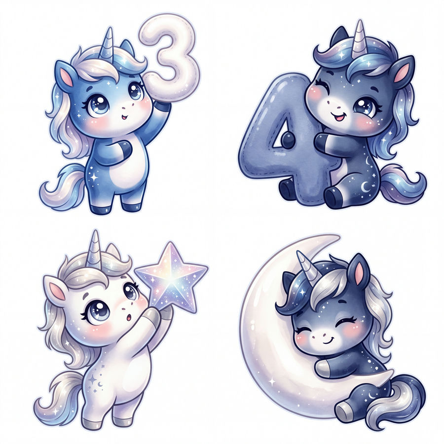Chibi Ngựa, Unicorn, Ngựa Sinh Nhật (54)