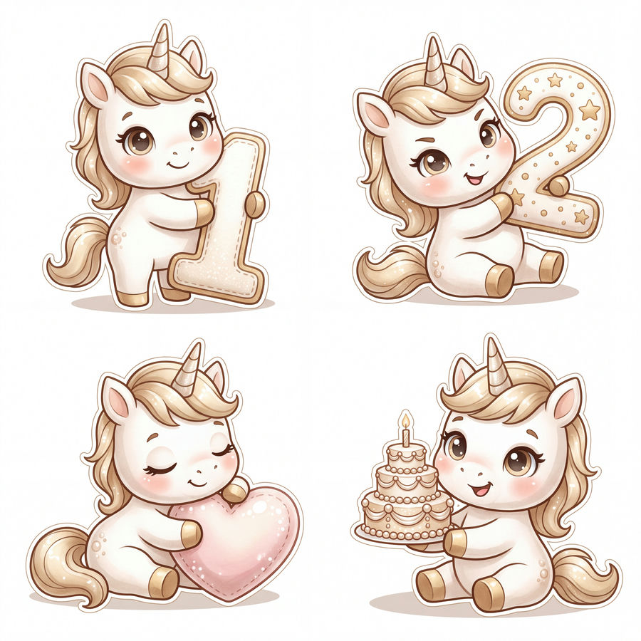 Chibi Ngựa, Unicorn, Ngựa Sinh Nhật (55)