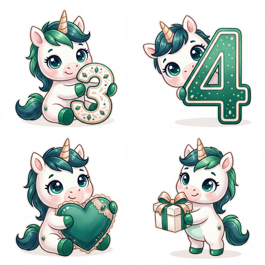 Chibi Ngựa, Unicorn, Ngựa Sinh Nhật (56)
