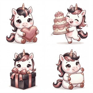 Chibi Ngựa, Unicorn, Ngựa Sinh Nhật  (57)