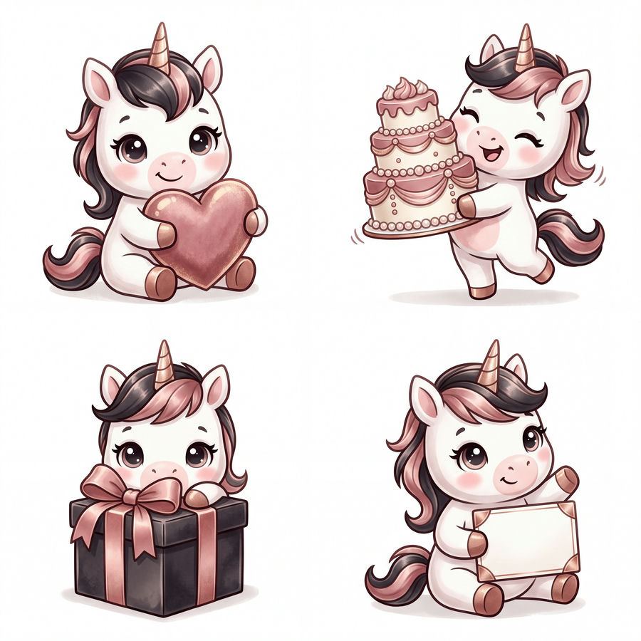 Chibi Ngựa, Unicorn, Ngựa Sinh Nhật (57)
