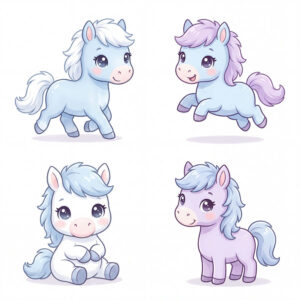 Chibi Ngựa, Unicorn, Ngựa Sinh Nhật  (58)
