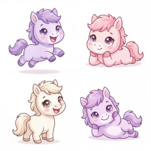 Chibi Ngựa, Unicorn, Ngựa Sinh Nhật  (60)
