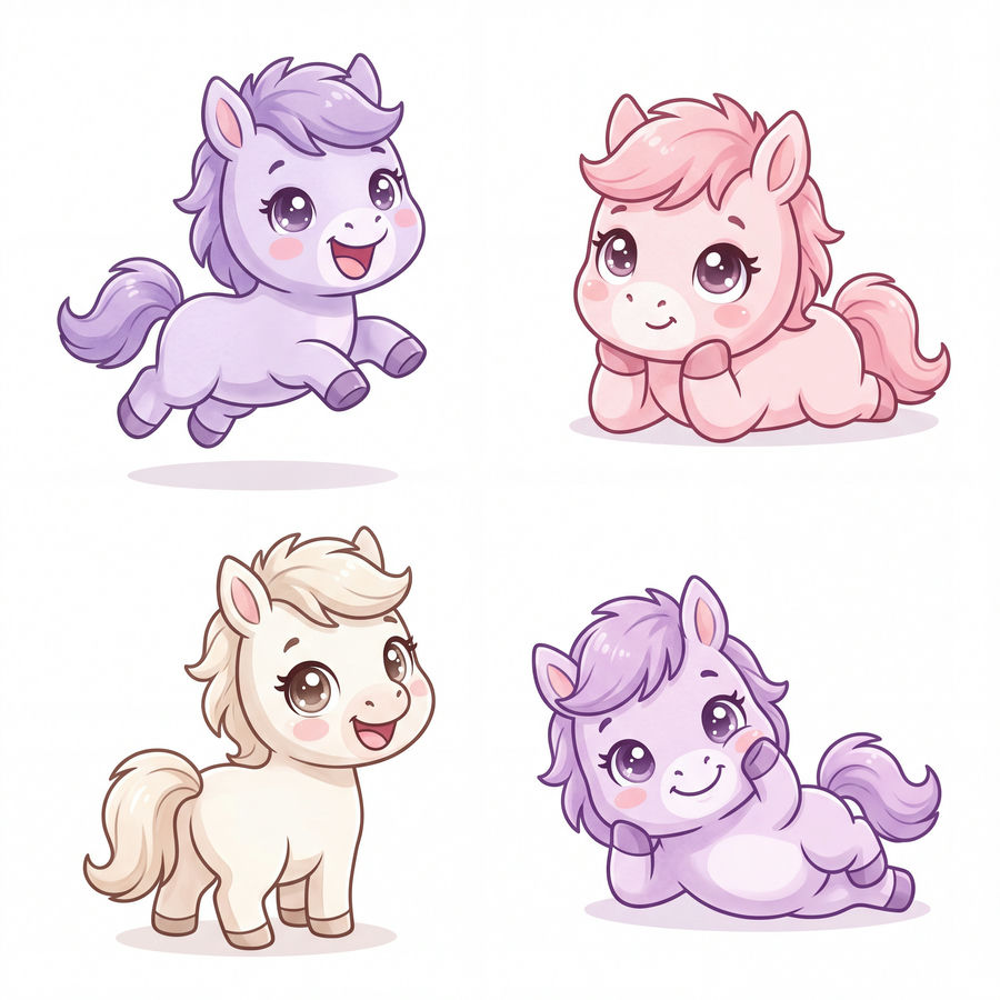 Chibi Ngựa, Unicorn, Ngựa Sinh Nhật (60)