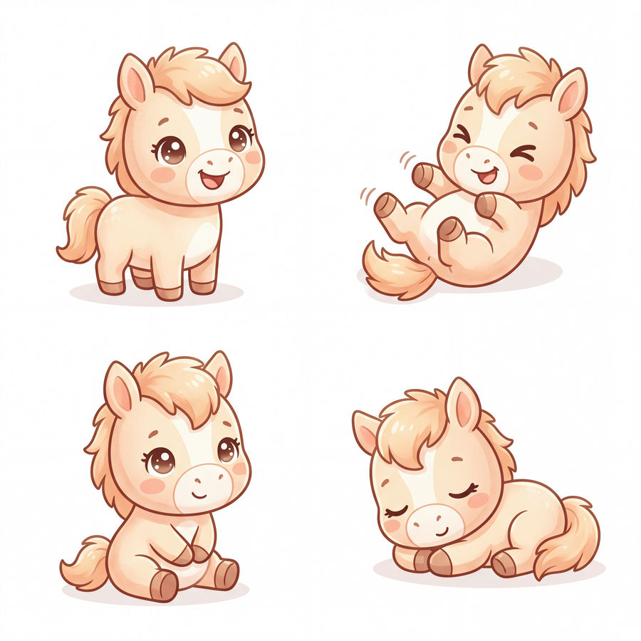 Chibi Ngựa, Unicorn, Ngựa Sinh Nhật (61)
