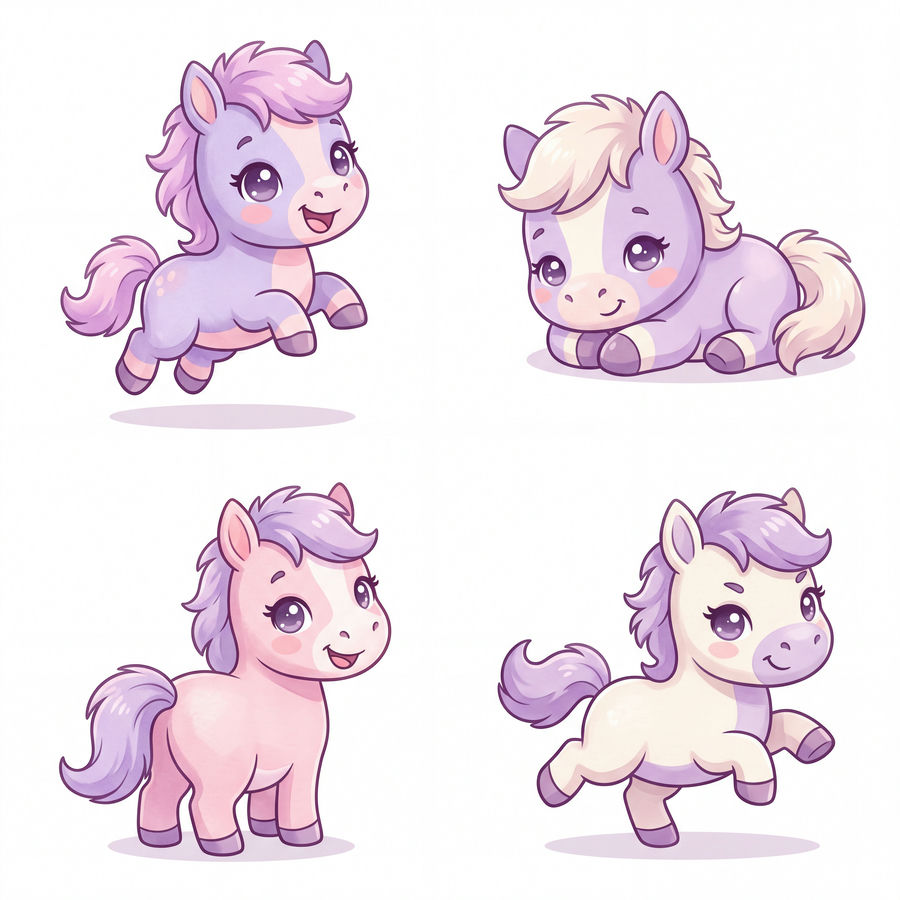 Chibi Ngựa, Unicorn, Ngựa Sinh Nhật (62)