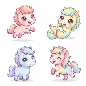 Chibi Ngựa, Unicorn, Ngựa Sinh Nhật  (64)