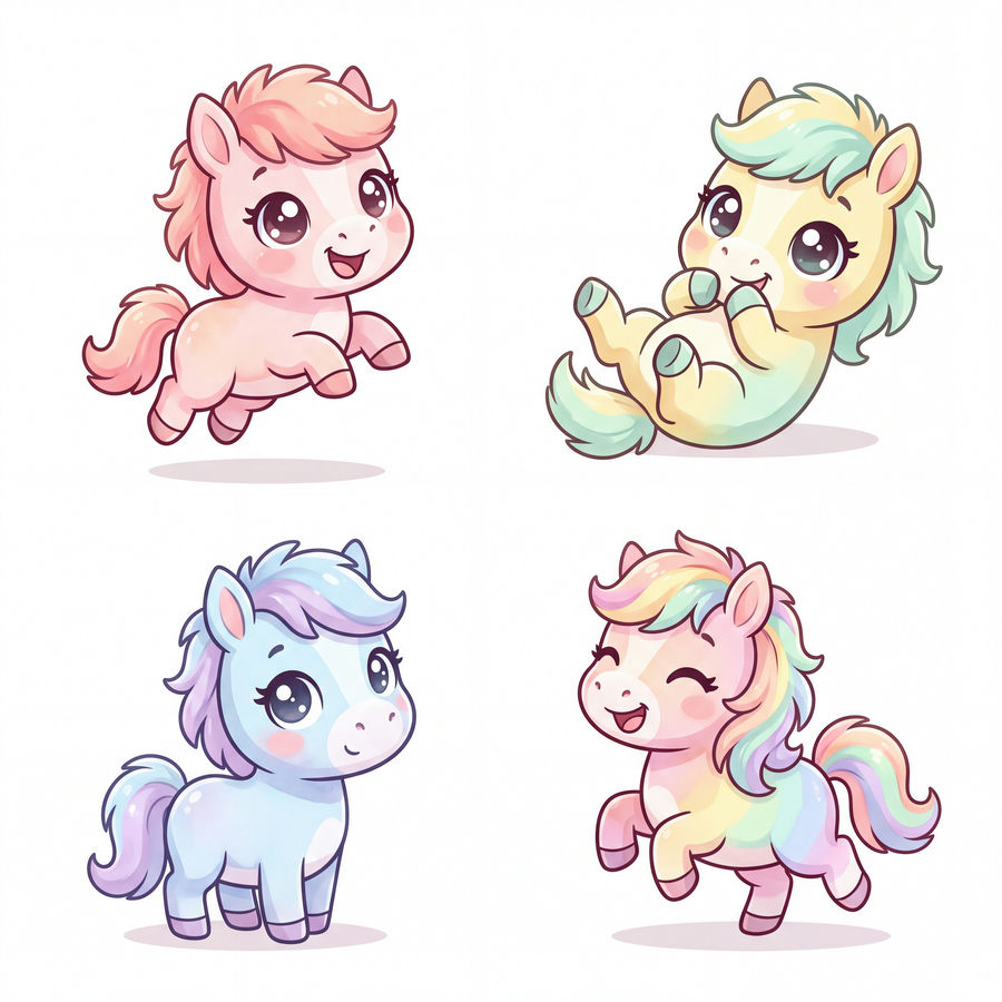 Chibi Ngựa, Unicorn, Ngựa Sinh Nhật (64)