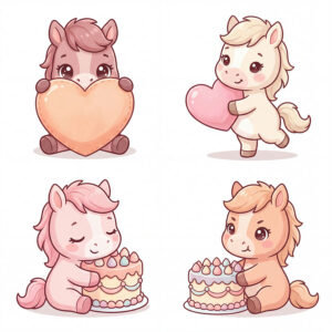 Chibi Ngựa, Unicorn, Ngựa Sinh Nhật  (65)