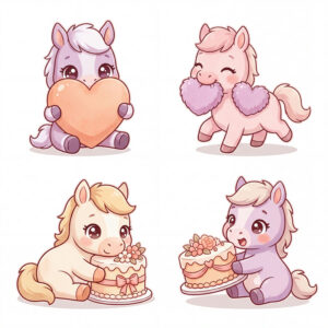 Chibi Ngựa, Unicorn, Ngựa Sinh Nhật  (67)