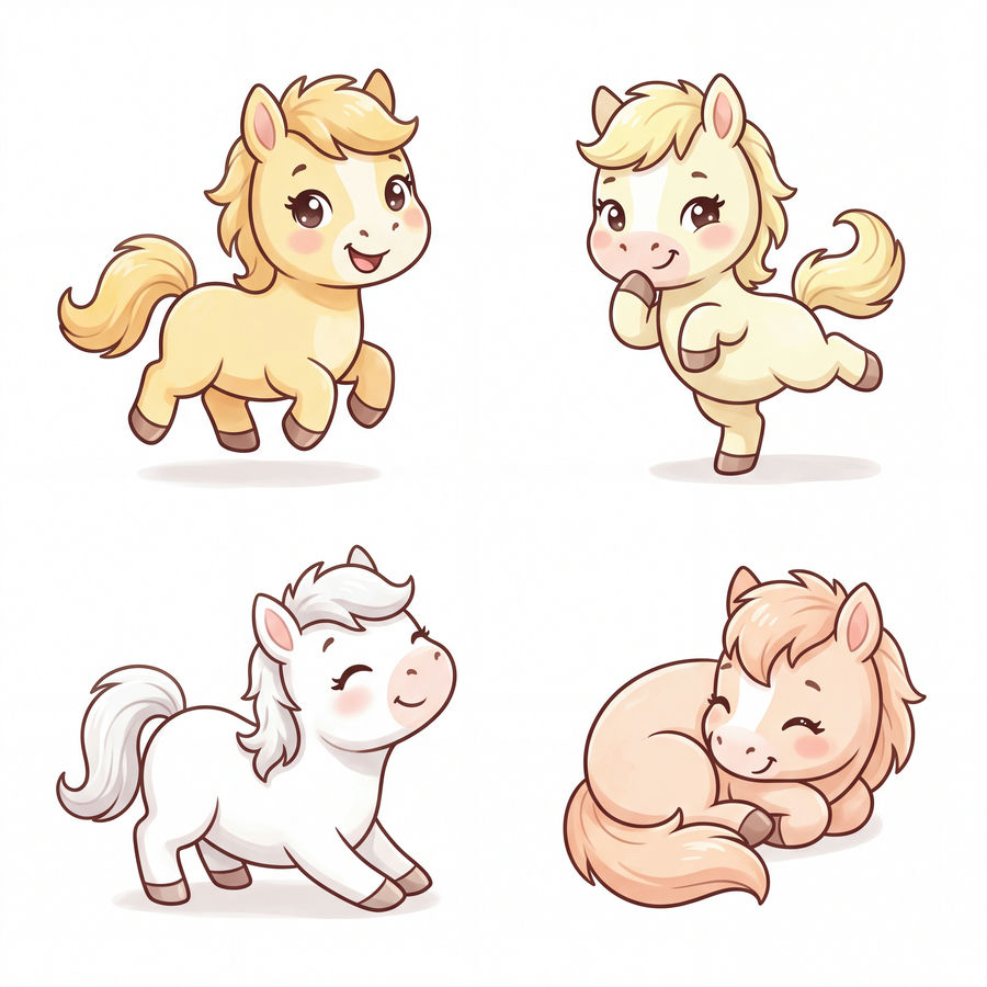 Chibi Ngựa, Unicorn, Ngựa Sinh Nhật (69)