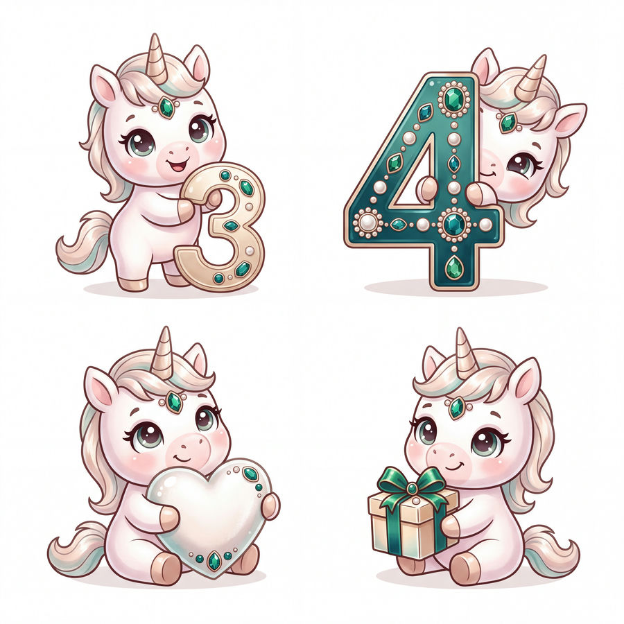 Chibi Ngựa, Unicorn, Ngựa Sinh Nhật (70)
