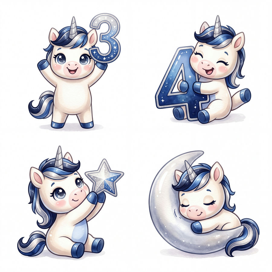 Chibi Ngựa, Unicorn, Ngựa Sinh Nhật (71)
