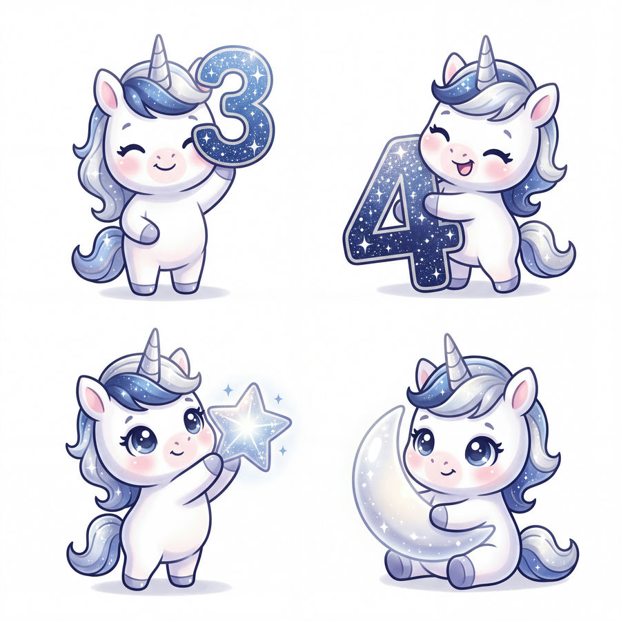 Chibi Ngựa, Unicorn, Ngựa Sinh Nhật (72)