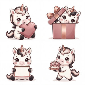 Chibi Ngựa, Unicorn, Ngựa Sinh Nhật  (74)