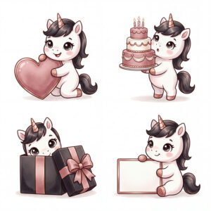 Chibi Ngựa, Unicorn, Ngựa Sinh Nhật  (75)