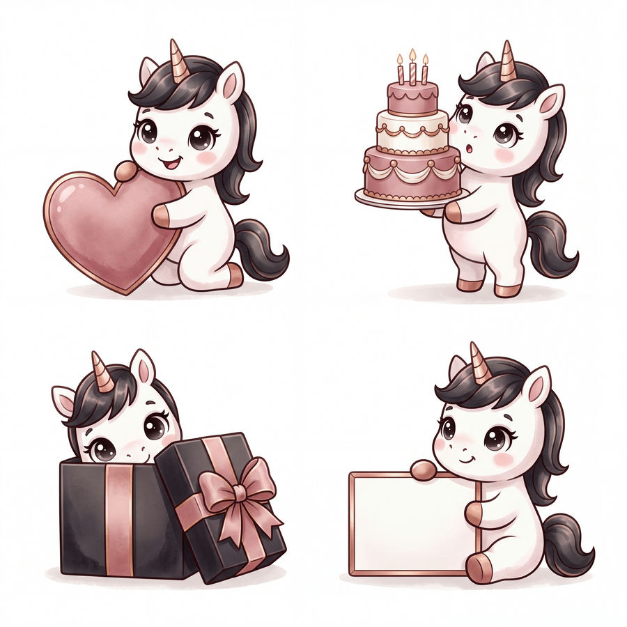 Chibi Ngựa, Unicorn, Ngựa Sinh Nhật (75)
