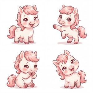 Chibi Ngựa, Unicorn, Ngựa Sinh Nhật  (77)