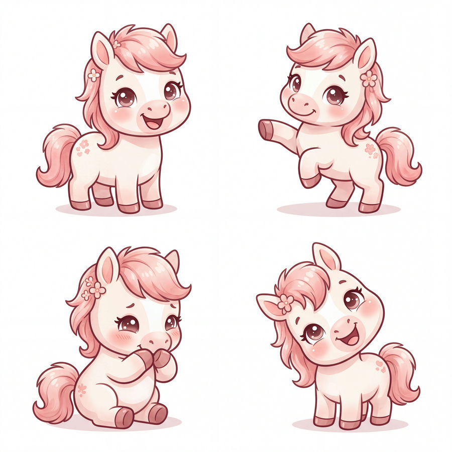 Chibi Ngựa, Unicorn, Ngựa Sinh Nhật (77)
