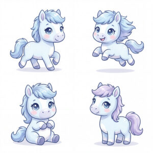 Chibi Ngựa, Unicorn, Ngựa Sinh Nhật  (78)