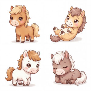 Chibi Ngựa, Unicorn, Ngựa Sinh Nhật  (8)