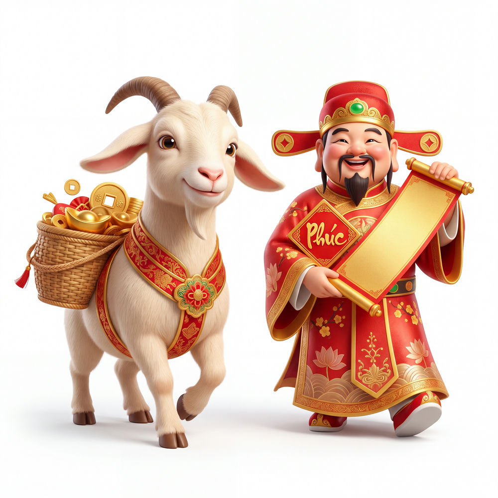 Link Vật Dê Năm Mới, Con Dê Và Thần Tài (5)
