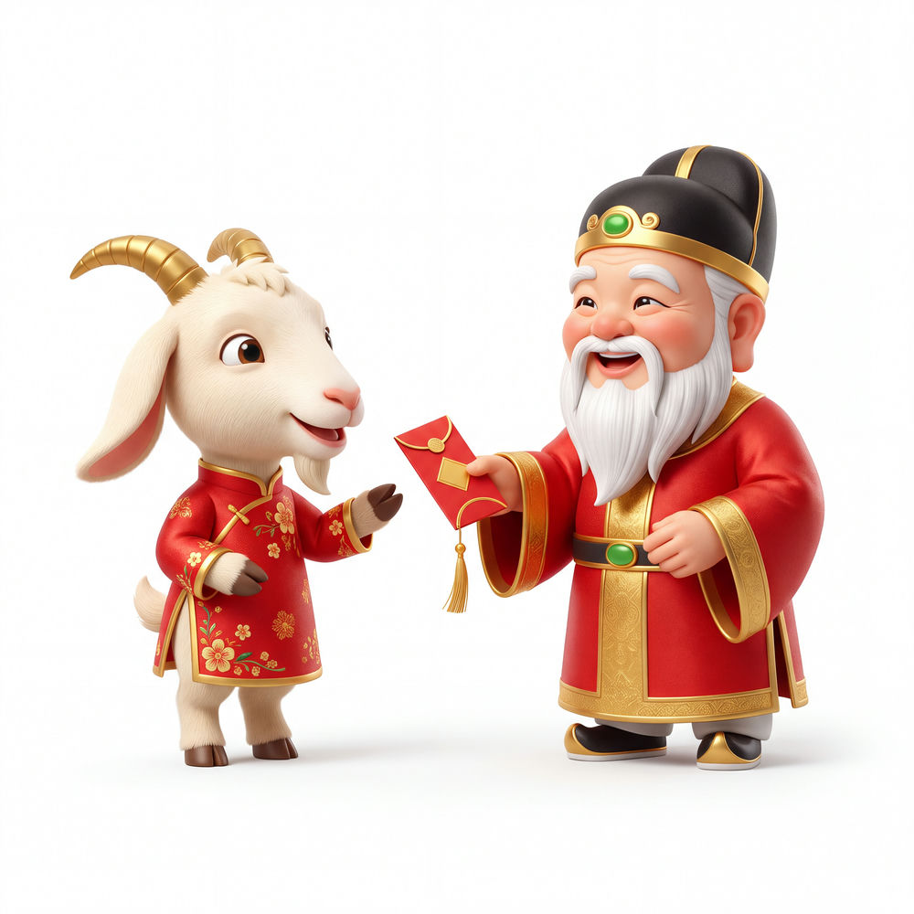 Link Vật Dê Năm Mới, Con Dê Và Thần Tài (7)