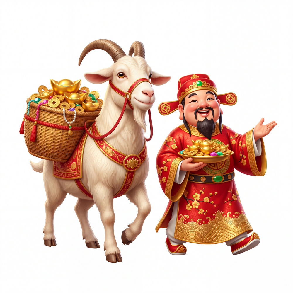 Link Vật Dê Năm Mới, Con Dê Và Thần Tài (9)
