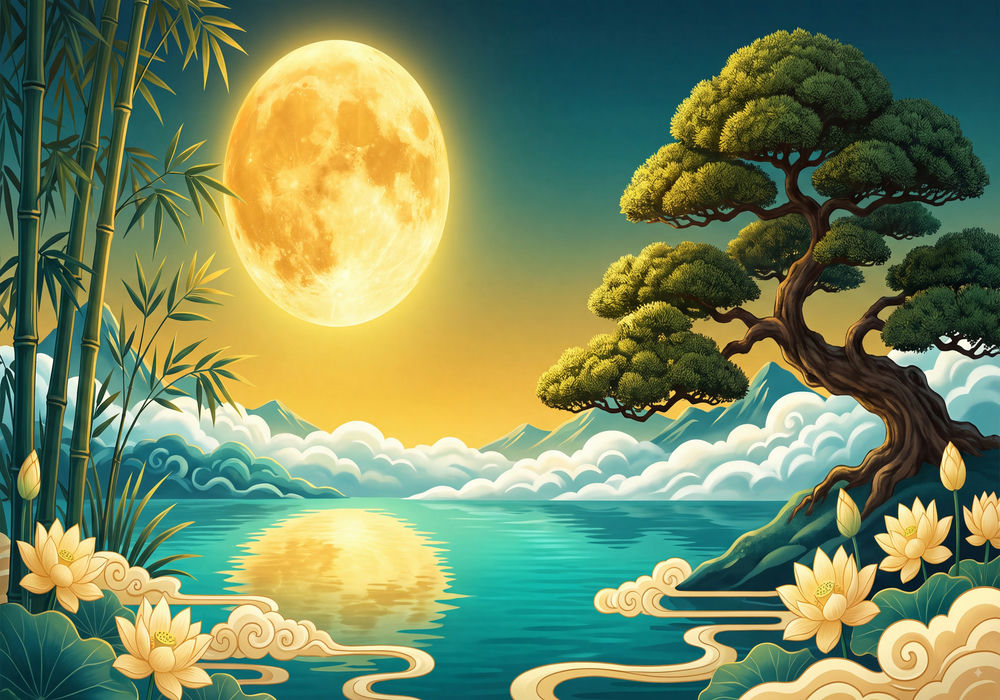 Phông Nền Trung Thu, Tết Thiếu Nhi, Đêm Hội Trăng Rằm (74)