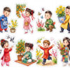 Sticker Tết, Chibi Năm Mới, Em Bé Tết  (51)