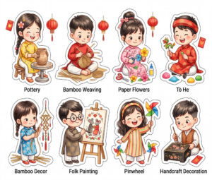 Sticker Tết, Chibi Năm Mới, Em Bé Tết  (59)