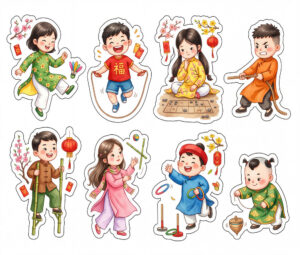 Sticker Tết, Chibi Năm Mới, Em Bé Tết  (79)