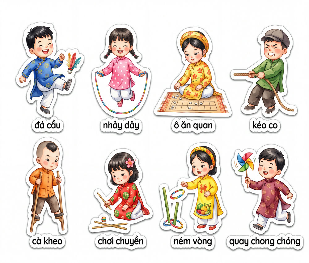 Sticker Tết, Chibi Năm Mới, Em Bé Tết (80)