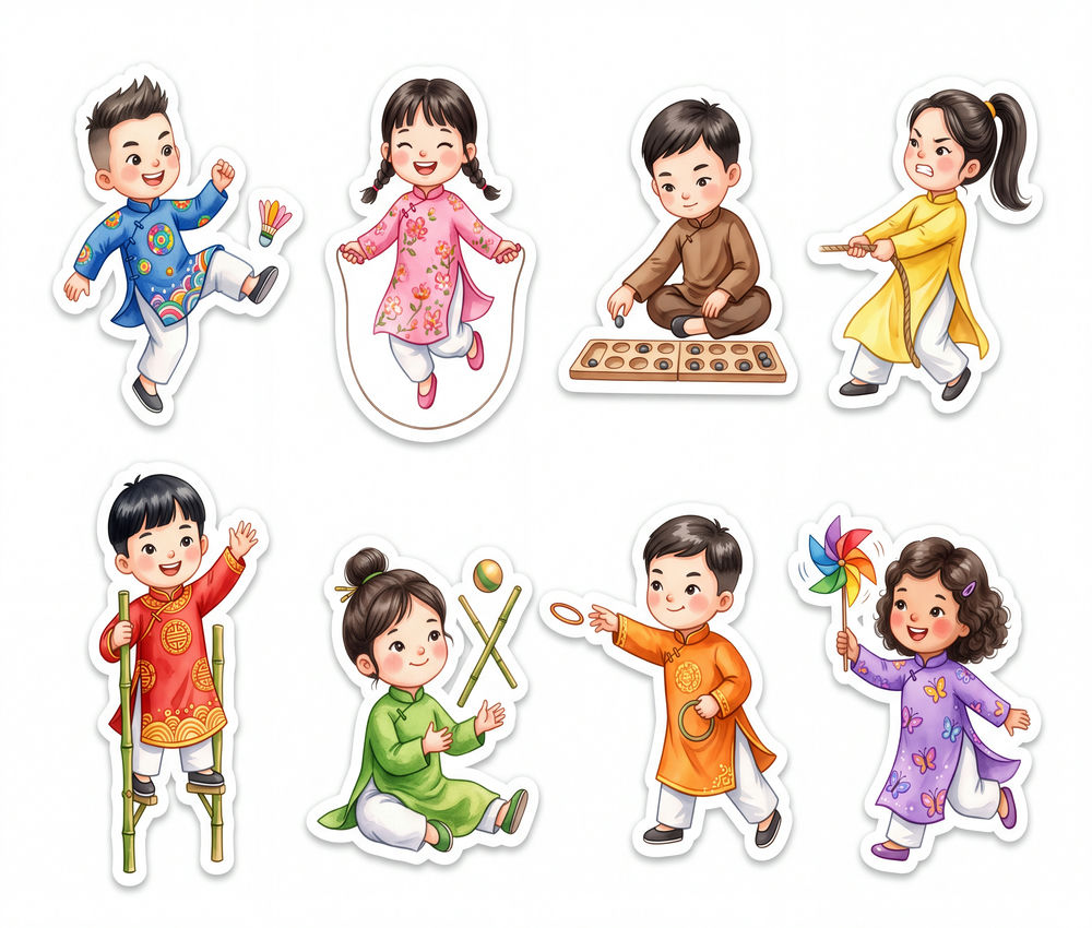 Sticker Tết, Chibi Năm Mới, Em Bé Tết (84)