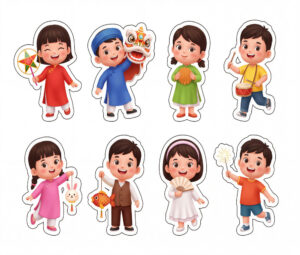 Sticker Trung Thu, Em Bé Trung Thu (1)