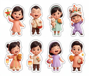 Sticker Trung Thu, Em Bé Trung Thu (10)