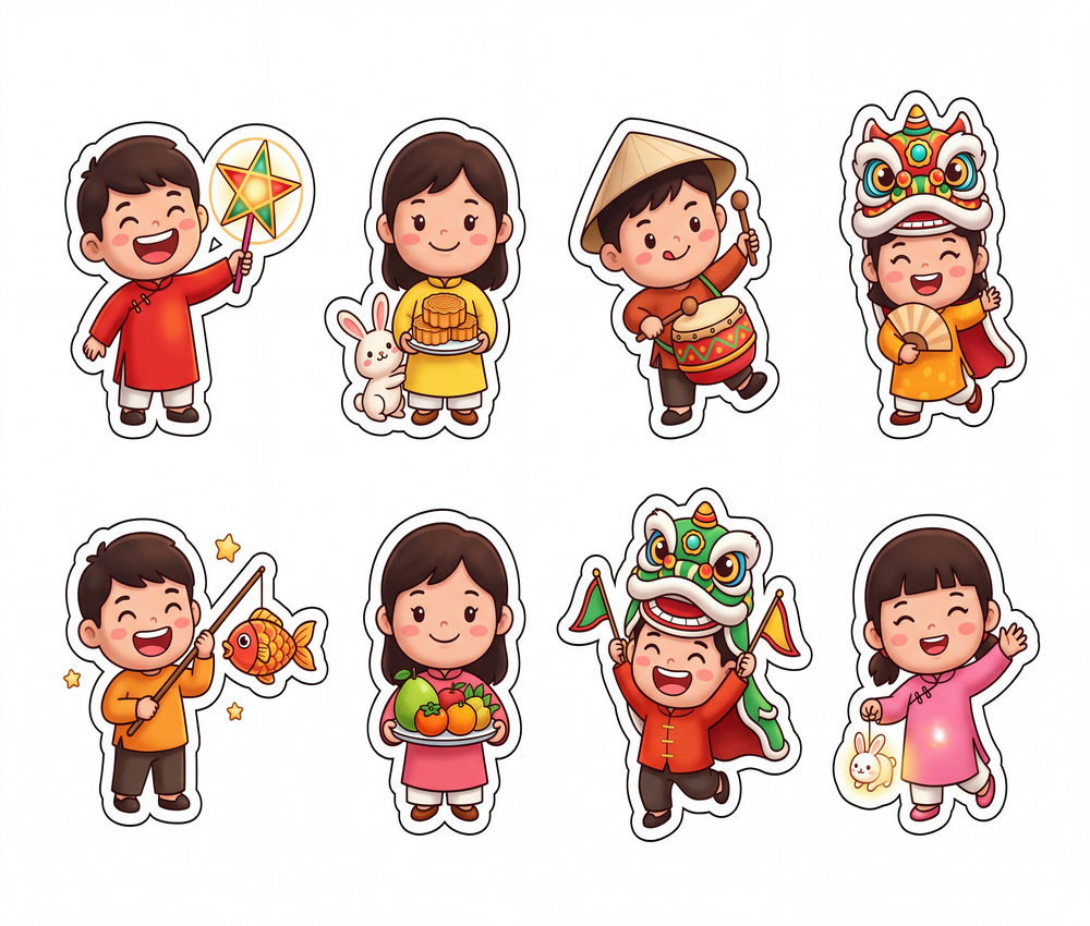 Sticker Trung Thu, Em Bé Trung Thu (12)