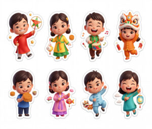 Sticker Trung Thu, Em Bé Trung Thu (13)