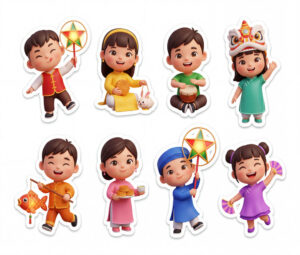 Sticker Trung Thu, Em Bé Trung Thu (16)