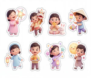Sticker Trung Thu, Em Bé Trung Thu (17)