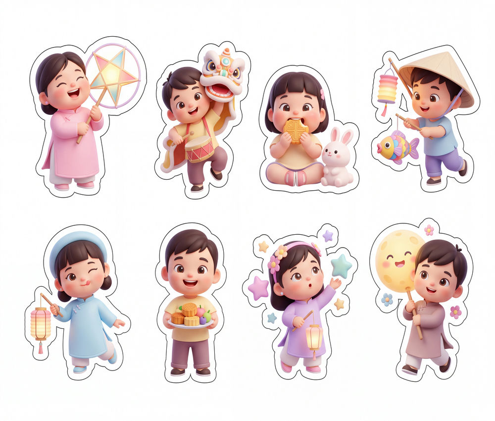 Sticker Trung Thu, Em Bé Trung Thu (17)