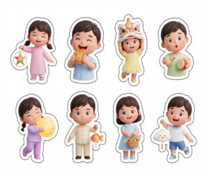 Sticker Trung Thu, Em Bé Trung Thu (18)