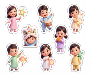 Sticker Trung Thu, Em Bé Trung Thu (21)